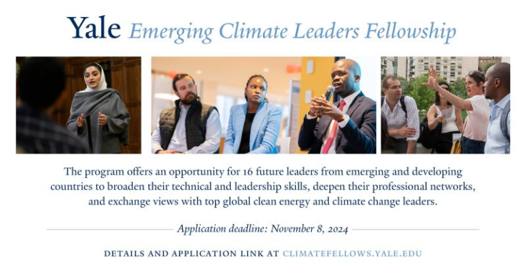 Yale Jackson School Of Global Affairs Emerging Climate Leaders Fellowship